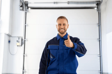 Garage door technician ready to help
